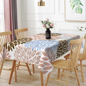 Big Repeat Blooming Petal Lines Rectangle Tablecloth - Aperturee