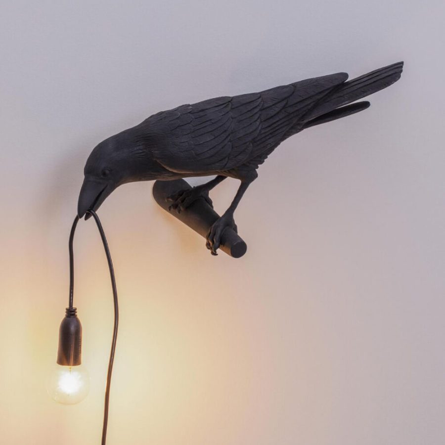 Black Raven Bird Crow Lamp
