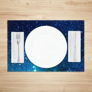 Blue Starry Sky Stars Dining Set Of 4 Placemats - Aperturee