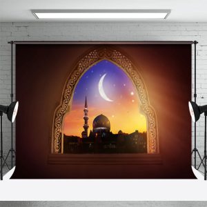 Bokeh Dawn Scene Ramadan Rubarak Party Backdrop - Aperturee