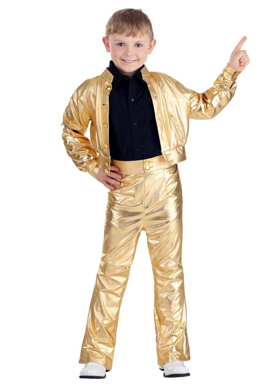 Boy's Gold Studio Disco Costume
