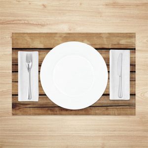 Brown Wood Plank Grain Dining Set Of 4 Placemats - Aperturee