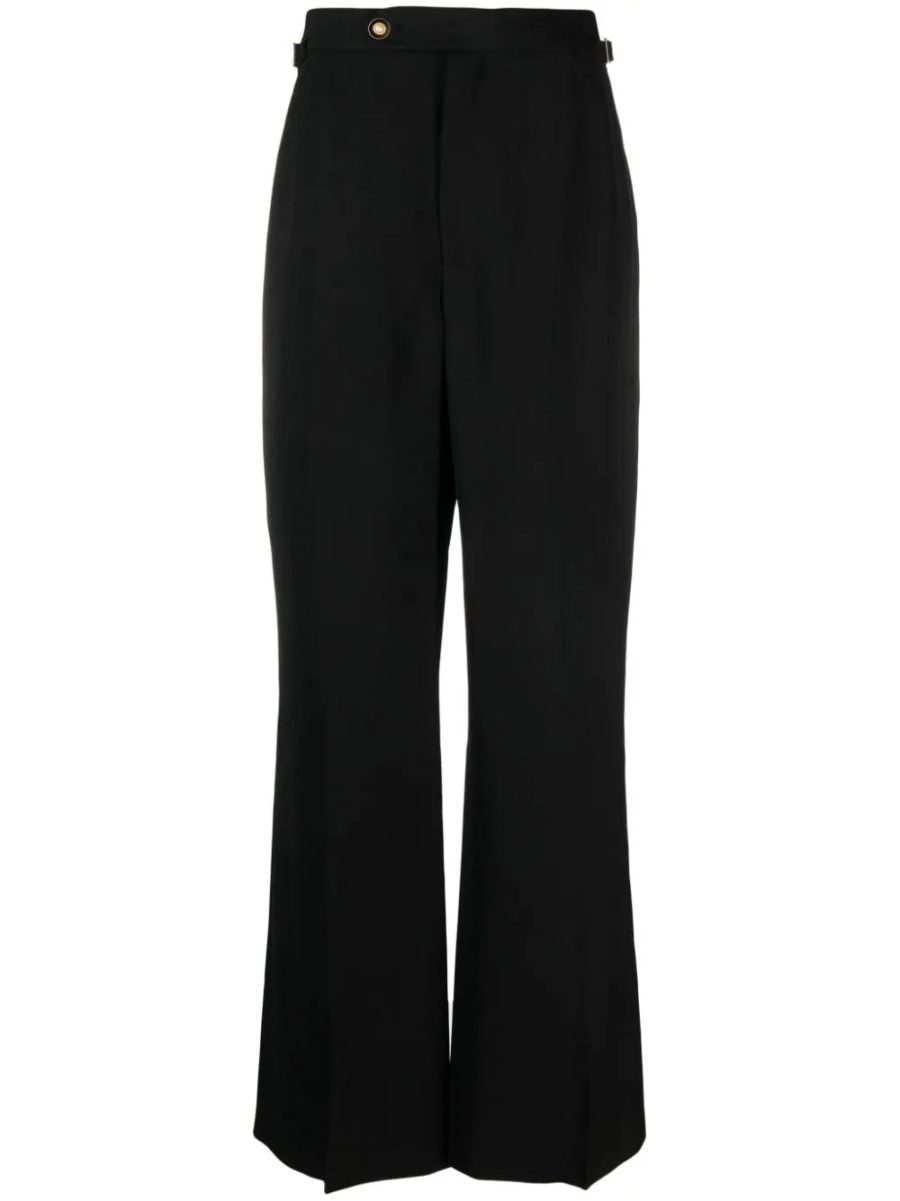 CASABLANCA Straight Leg Trousers With Side Adjusters Black