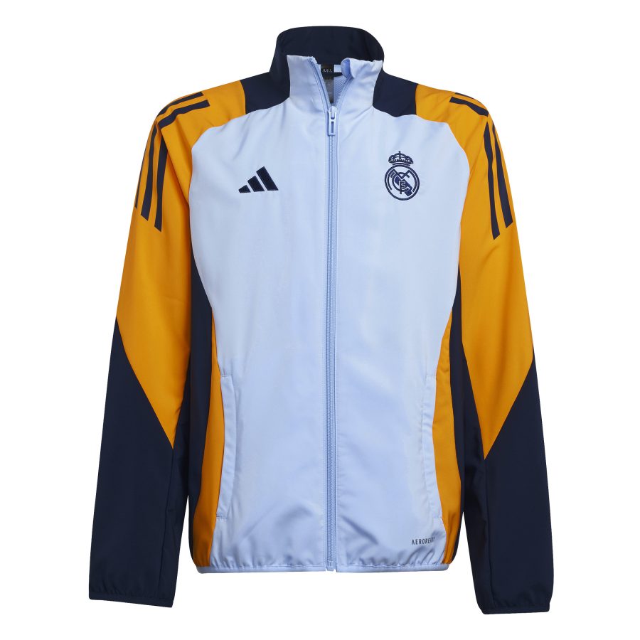 Children's prematch tracksuit jacket Real Madrid 2024/25