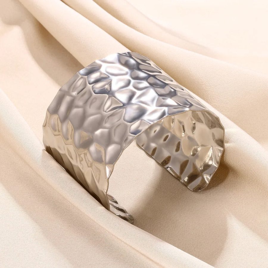 Chrome Metal Cuff Bracelet