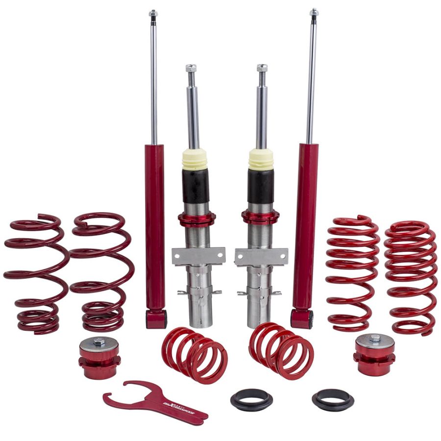 Coil Spring Suspension Absorber Coilovers Kit compatible for VW POLO MK4 (9N_) 10/2001-10/2014 hatchback