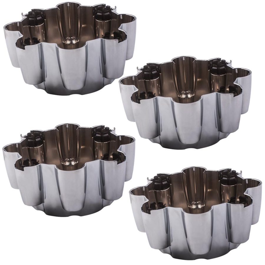 Compatible for Ford F250 F350 Excursion 1999-2005 Set of 4 Chrome 8 Lug Wheel Center Hub Caps