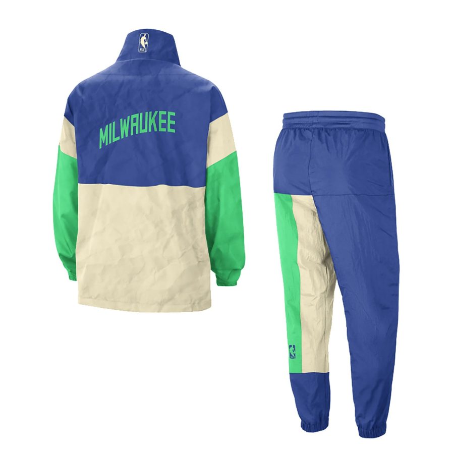 Complete Men's Tracksuit NBA City Edition Starting 5 Tracksuit Milbuc Game Royal/flat Opal/green Shock