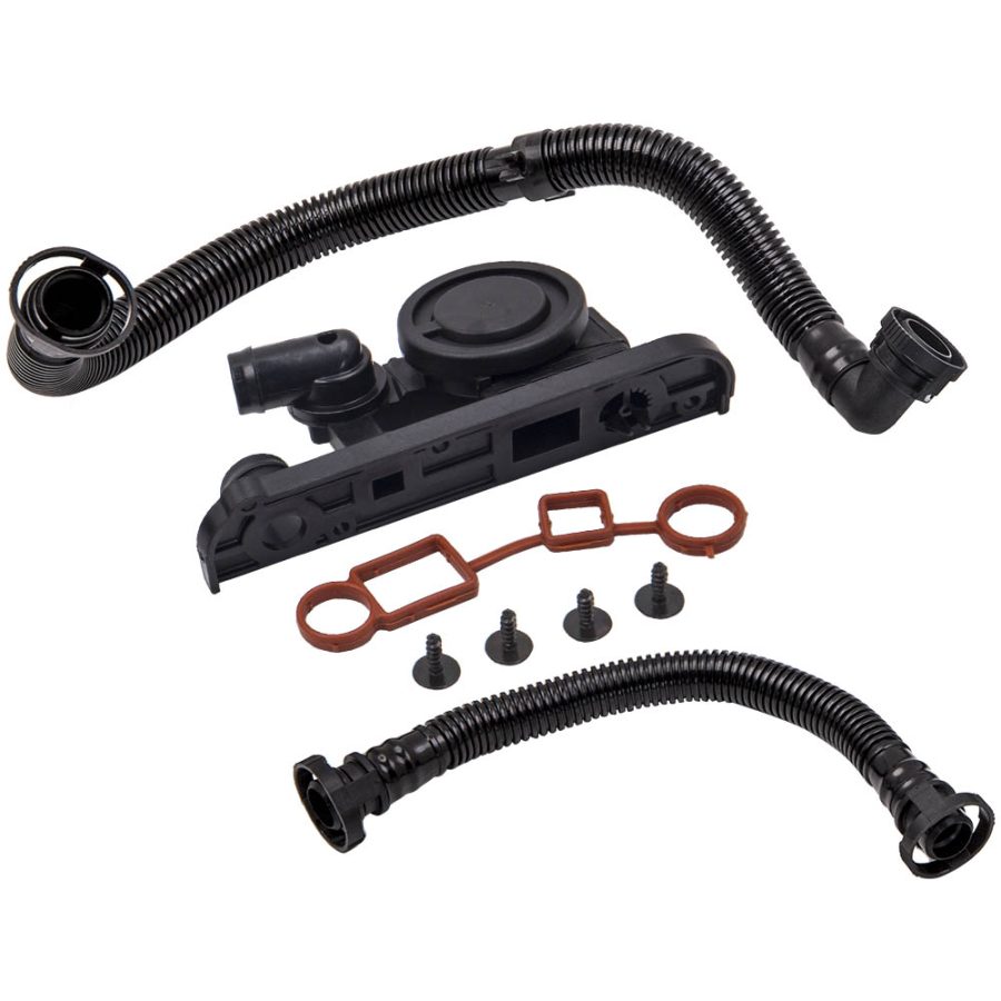 Crankcase PCV Breather Valve + Hose Kit compatible for Audi/VW A3 A4 Jetta Passat 2.0T