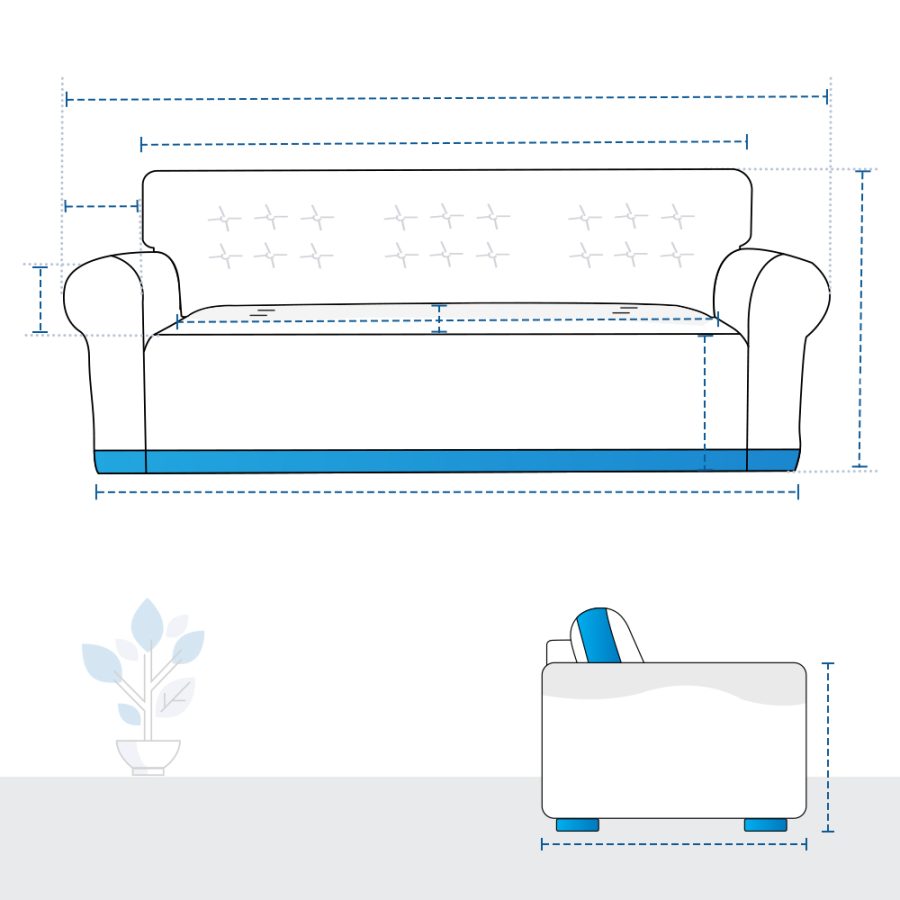 Custom 3 Seater Sofa Slipcover