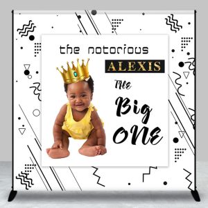 Custom Baby Big One Simple Birthday Party Backdrop - Aperturee