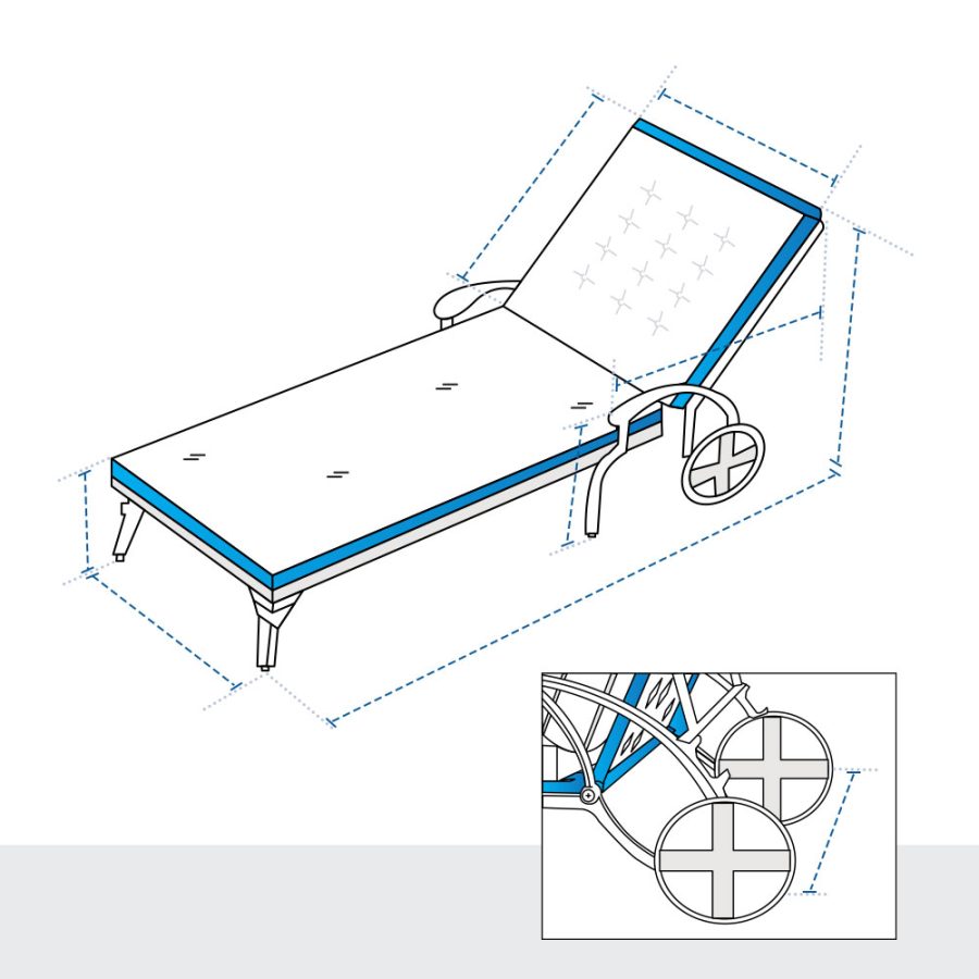 Custom Chaise Lounge Cover - Design 2