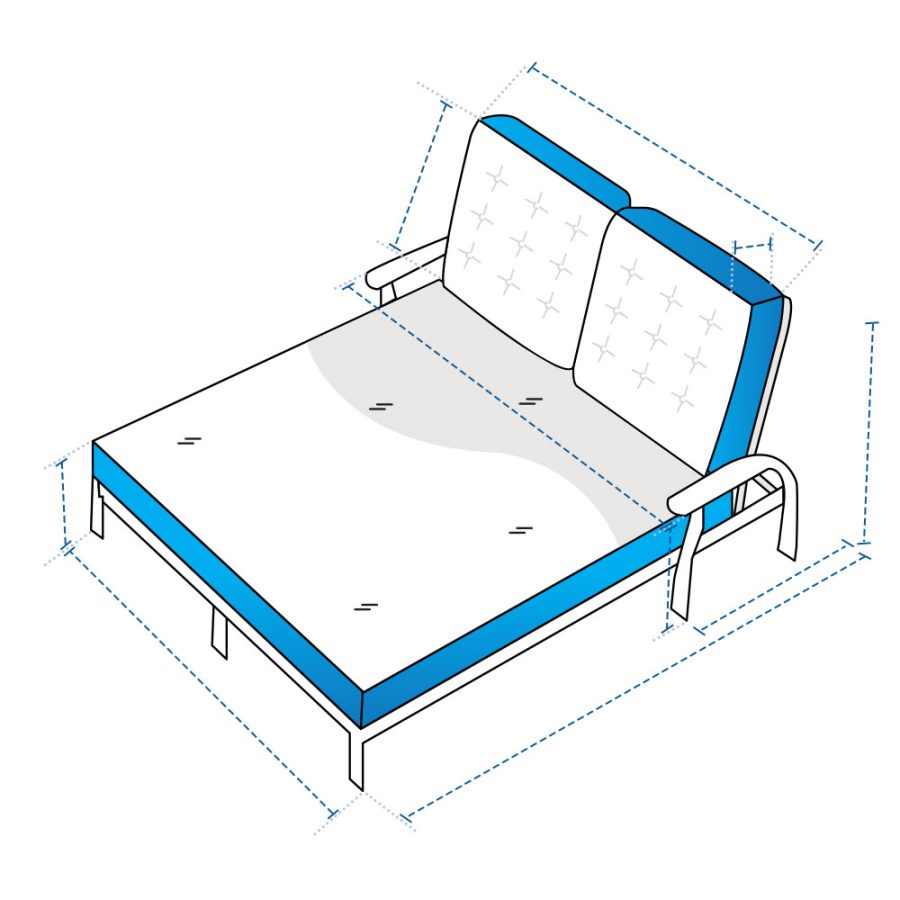 Custom Chaise Lounge Cover - Design 3