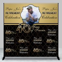 Custom Gold Black Step And Repeat Retirement Backdrop - Aperturee