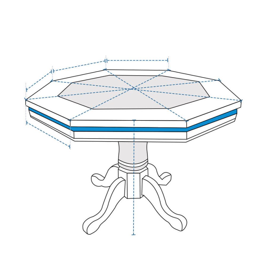 Custom Poker Table Cover - Octagonal