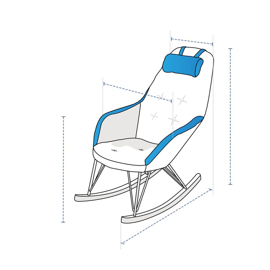 Custom Rocking Chair Covers - Design 8