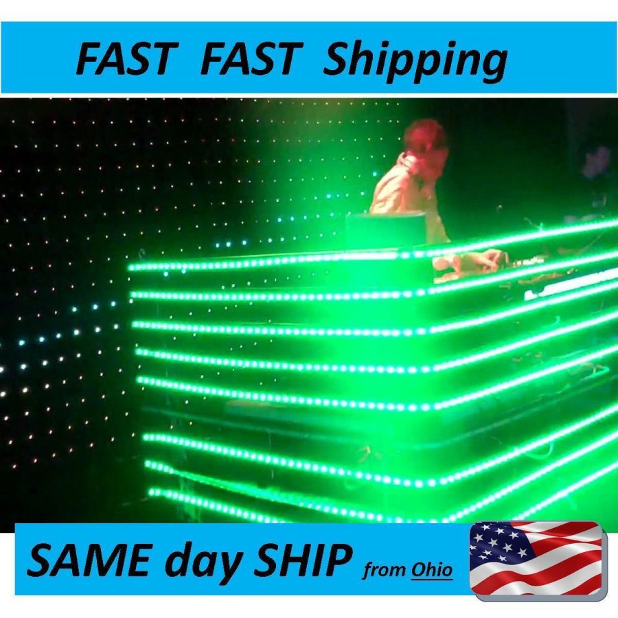 DJ Booth LED light strips - color changing with remote control - FAST Shipping
