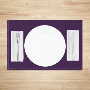 Dark Purple Solid Color Dining Set Of 4 Placemats - Aperturee