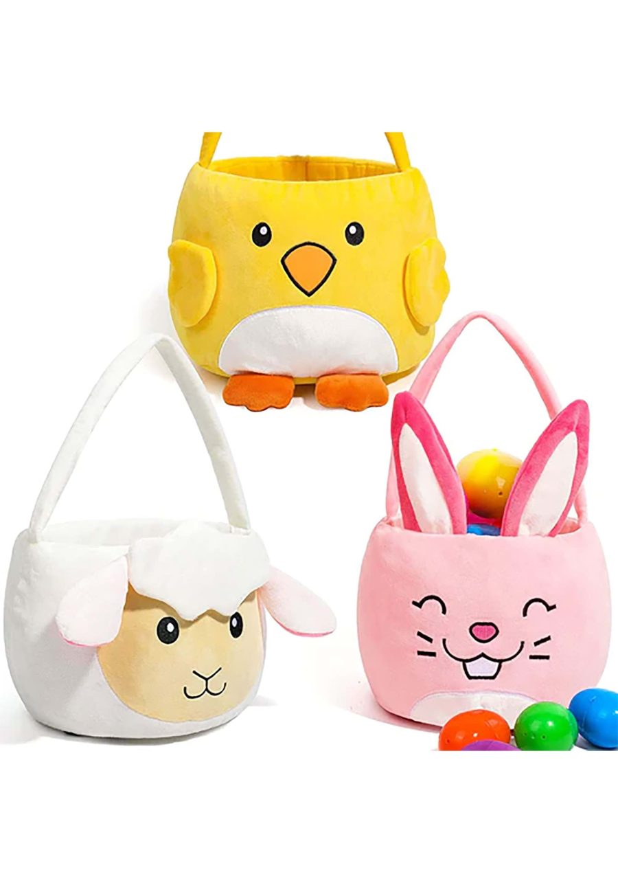 Easter Chicken, Bunny and Sheep 3 Pack Basket Set