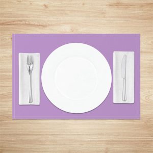 Elegant Purple Solid Color Dining Set Of 4 Placemats - Aperturee