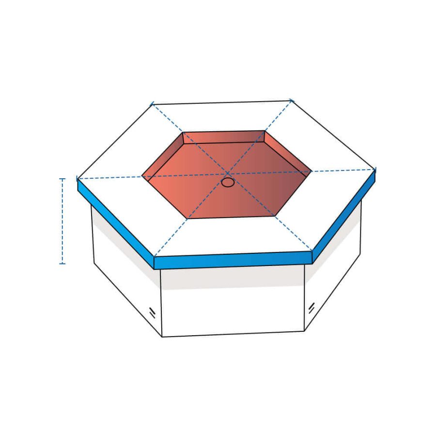 Fire Pit Covers - Hexagon