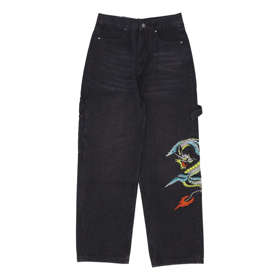 Flying Dragon Carpenter Denim Trousers Jeans Men's Jeans Black