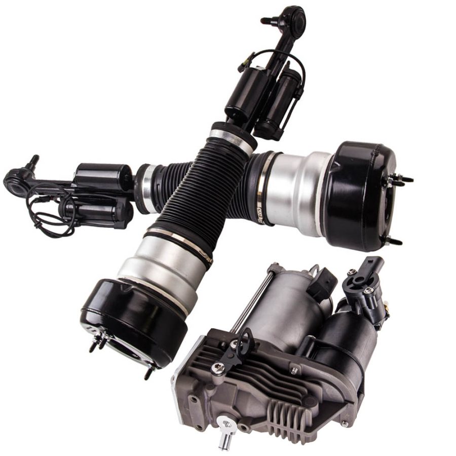 Front Suspension Damper and Compressor Pump compatible for Mercedes S-Class W221 4MATIC 05-13