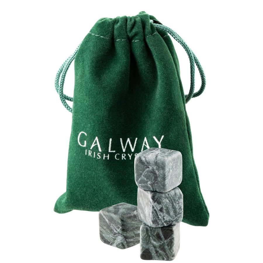Galway Crystal Cooling Stones Set of 4 - Green Marble