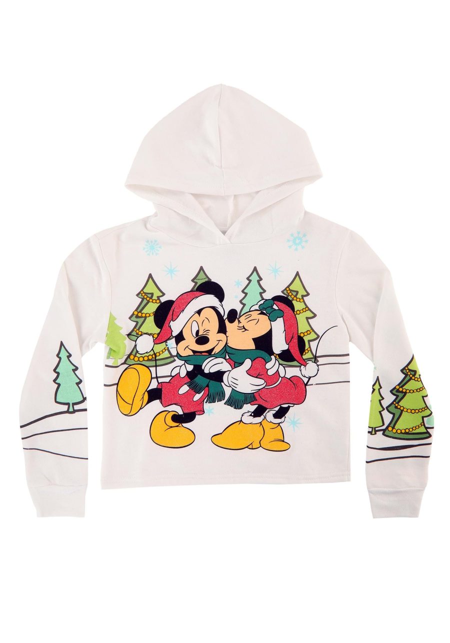 Girl's Mickey and Minnie Holiday Skimmer Hoodie