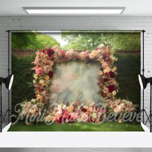 Greenery Floral Canvas Romantic Photography Backdrop - Aperturee