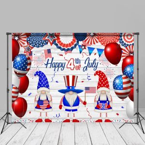 Happy 4th Of July Dwarf Independence Day Backdrop - Aperturee