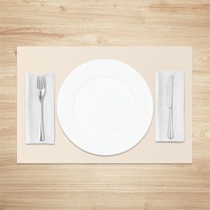 Heatproof Beige Simple Dining Set Of 4 Placemats - Aperturee