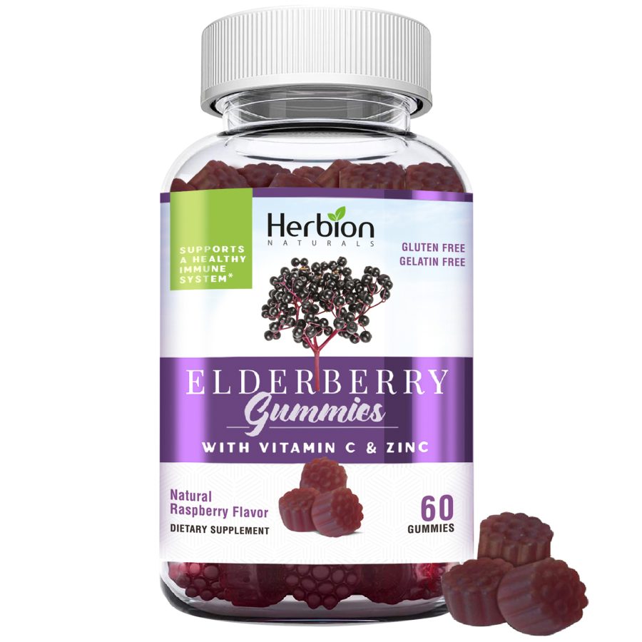 Herbion Elderberry Gummies with Vitamin C & Zinc - Healthy Immune System -1 Pack