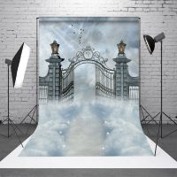 Holy Heaven Gate Dove White Cloud Funeral Backdrop - Aperturee