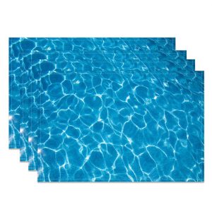 Jewelry Blue Sea Water Summer Set Of 4 Placemats - Aperturee