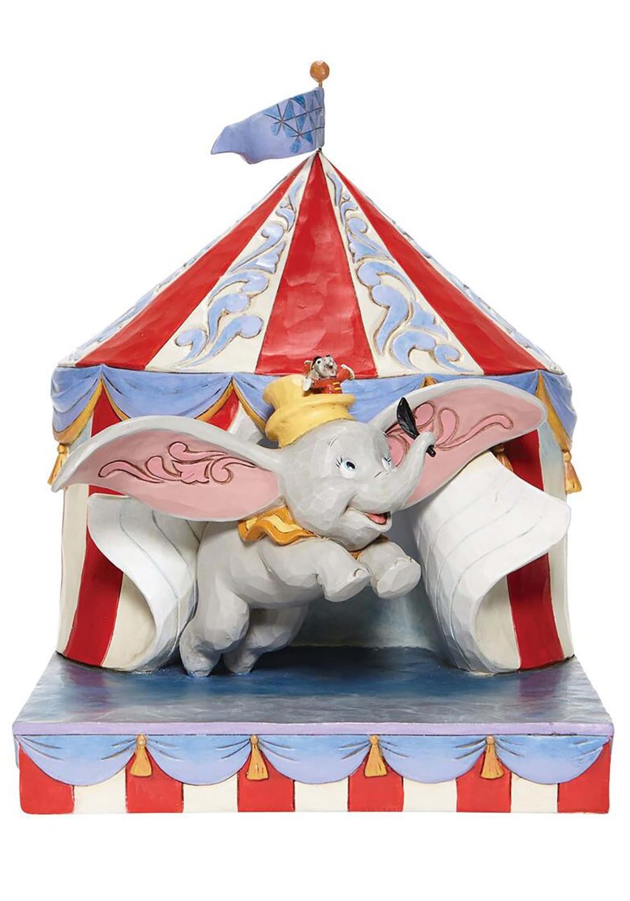 Jim Shore Disney's Dumbo Flying Out of Tent Scene Diorama