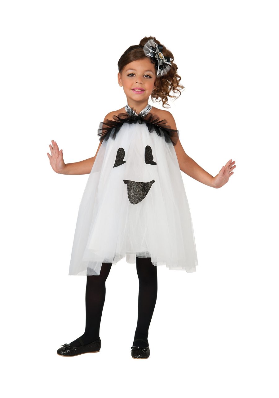 Kids Ghost Tutu Costume Dress