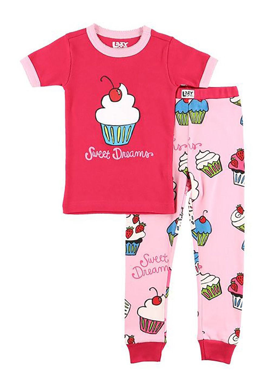 Kids Sweet Dreams Cupcake Short Sleeve Pajama Set