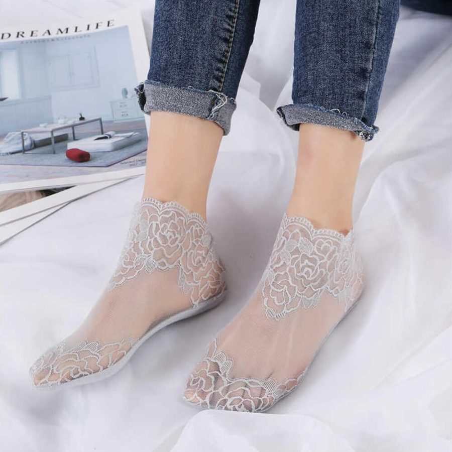 Ladies Fashion Lace Socks