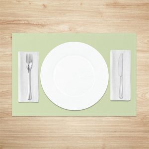 Light Green Solid Color Dining Set Of 4 Placemats - Aperturee