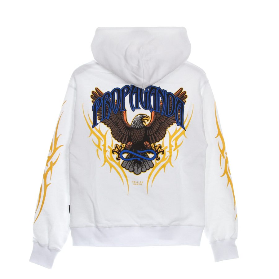 Lightweight Hooded Sweatshirt for Men Eagle Hoodie White