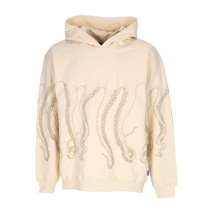 Lightweight Hooded Sweatshirt for Men Outline Hoodie Cream