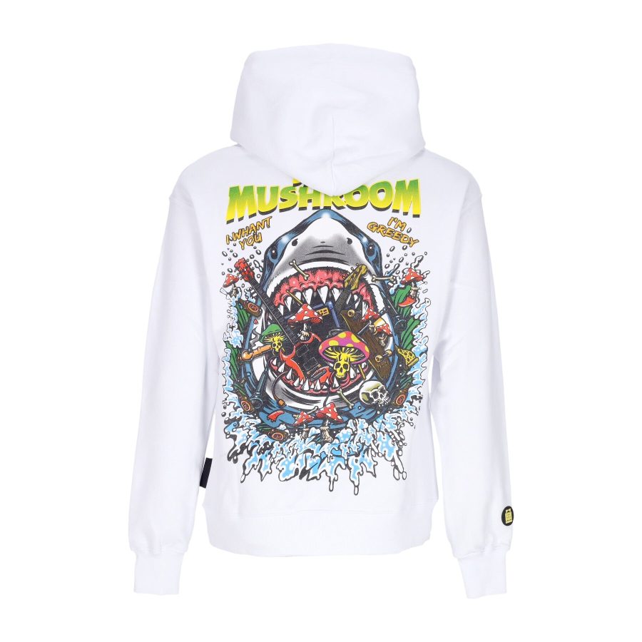 Lightweight Hooded Sweatshirt for Men Shark Hoodie White