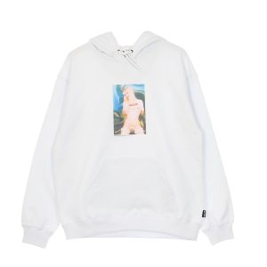 Lightweight Hooded Sweatshirt for Men + White