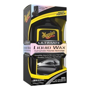 MEGUIARS G210516 Ultimate Liquid Wax, Durable Protection that Shines, Towel and Pad Included 16 Oz Bottle