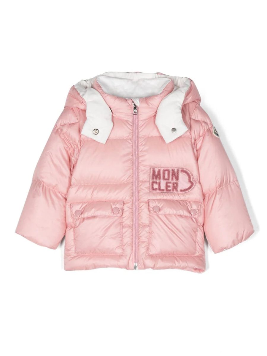 MONCLER BABY Girls Abbaye Padded Jacket Pink