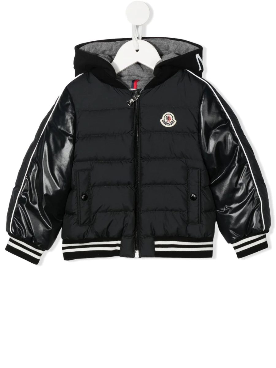 MONCLER BABY Merih Down Hooded Jacket Black White