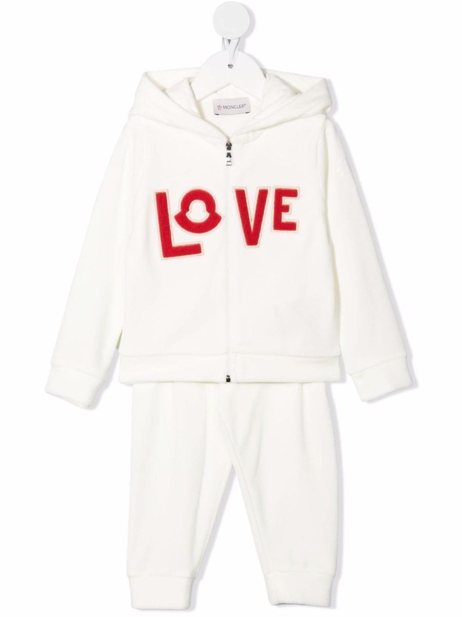 MONCLER BABY Two-piece jersey tracksuit Cream
