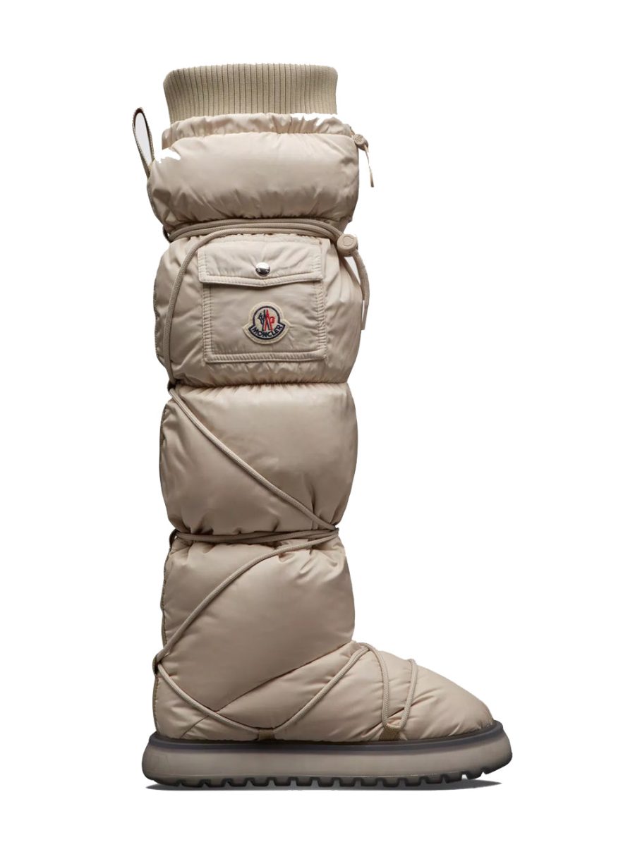 MONCLER WOMEN Gaia Pocket High Snow Boots Beige