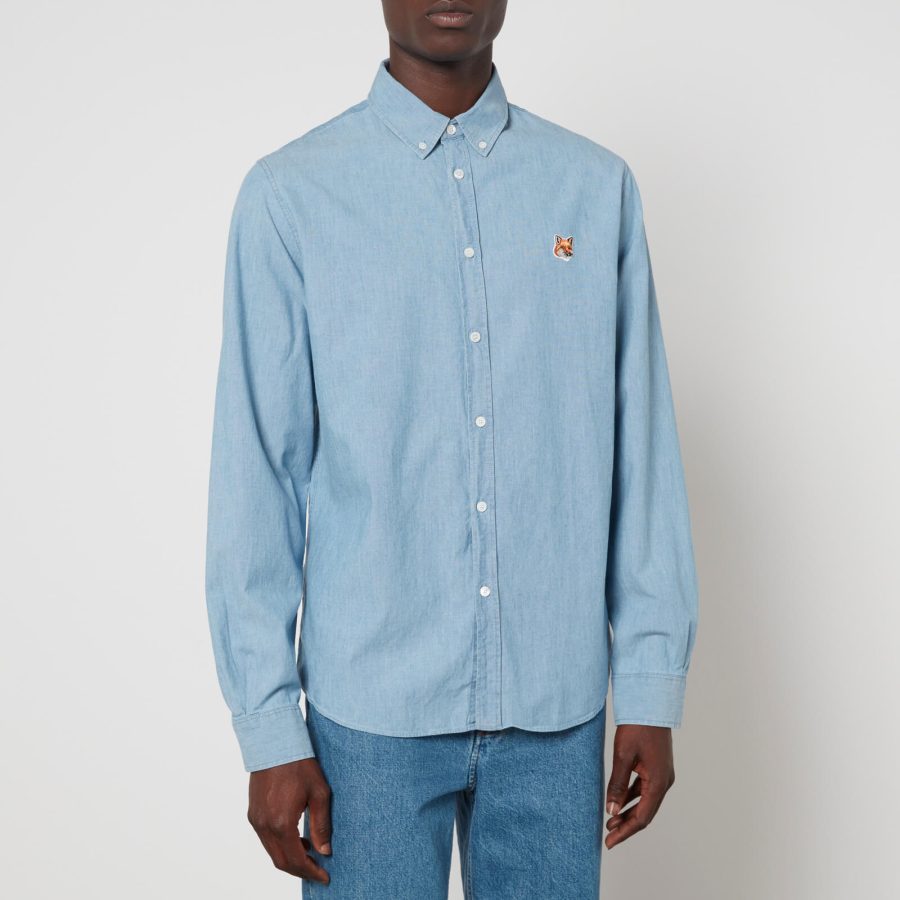 Maison Kitsuné Classic Institutional Fox Head Denim Shirt - 38/S